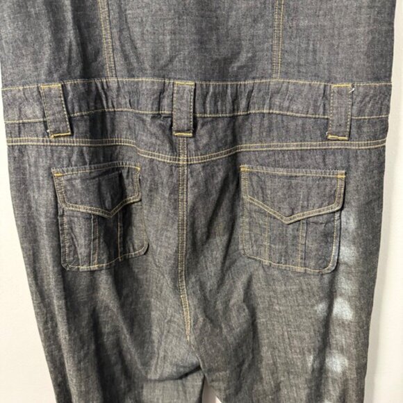 Baby Phat Womens Denim Jumpsuit Short Sleeve 100% Cotton Capri Length 18 Y2K - Picture 10 of 16